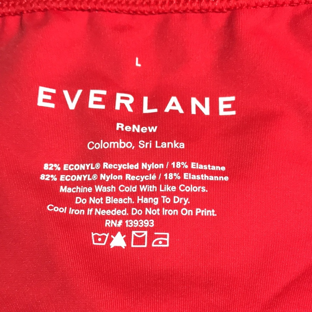 Everlane Swim ReNew Bikini Bottom Low Rise Red Large (10-12) NWT Lined Q… - Picture 6 of 7